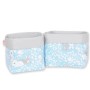 Set of 2 storage baskets - blue rabbits