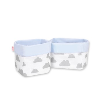 Set of 2 storage baskets - clouds gray/blue