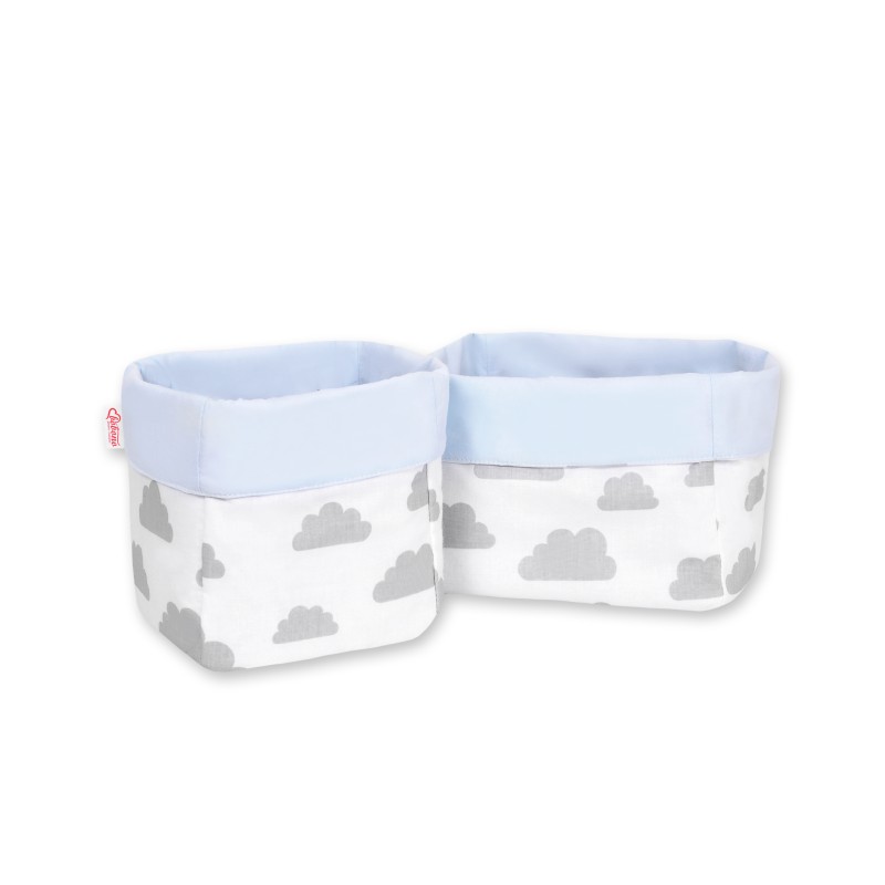 Set of 2 storage baskets - clouds gray/blue