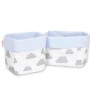Set of 2 storage baskets - clouds gray/blue