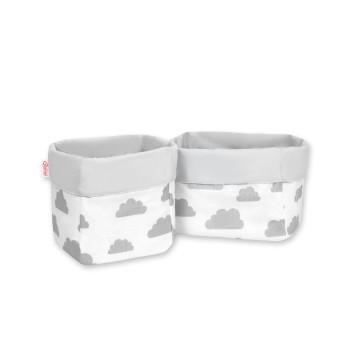 Set of 2 storage baskets - clouds gray/gray