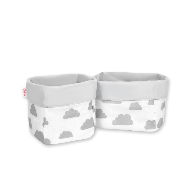 Set of 2 storage baskets - clouds gray/gray