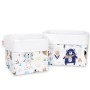 Set of 2 storage baskets - navy blue bears