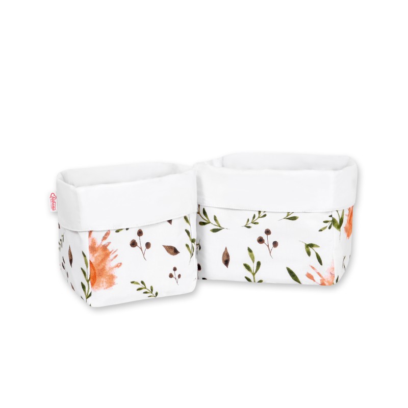 Set of 2 storage baskets - white squirrel