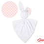 Cuddly rabbit double-sided - rosette peach