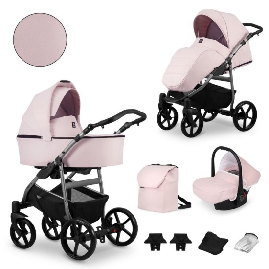 Σύστημα Μεταφοράς Μωρού 3 σε 1 - Kunert Mata - 06 Pink - Grey Frame