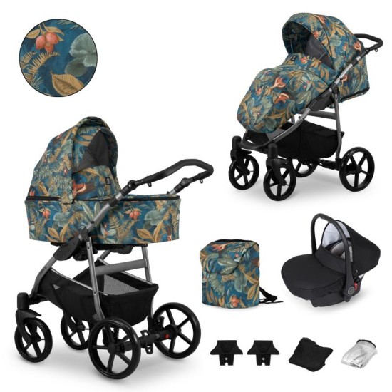Σύστημα Μεταφοράς Μωρού 3 σε 1 - Kunert Mata - 01 Jungle - Grey Frame Σύστημα Μεταφοράς Μωρού 3 σε 1 - Kunert Mata - 01 Jungle - Grey Frame