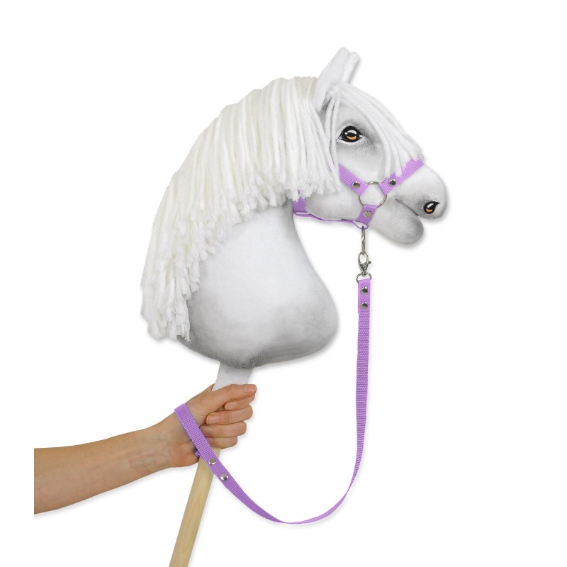 Tether for hobby horse made of webbing tape - purple