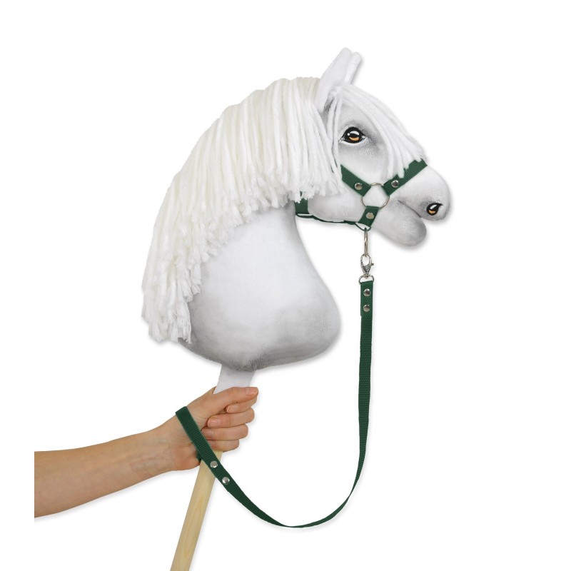 Tether for hobby horse made of webbing tape - khaki