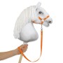 Tether for hobby horse made of webbing tape - orange