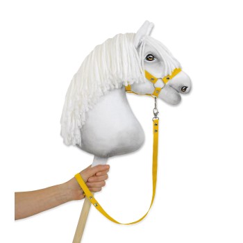 Tether for hobby horse made of webbing tape - yellow