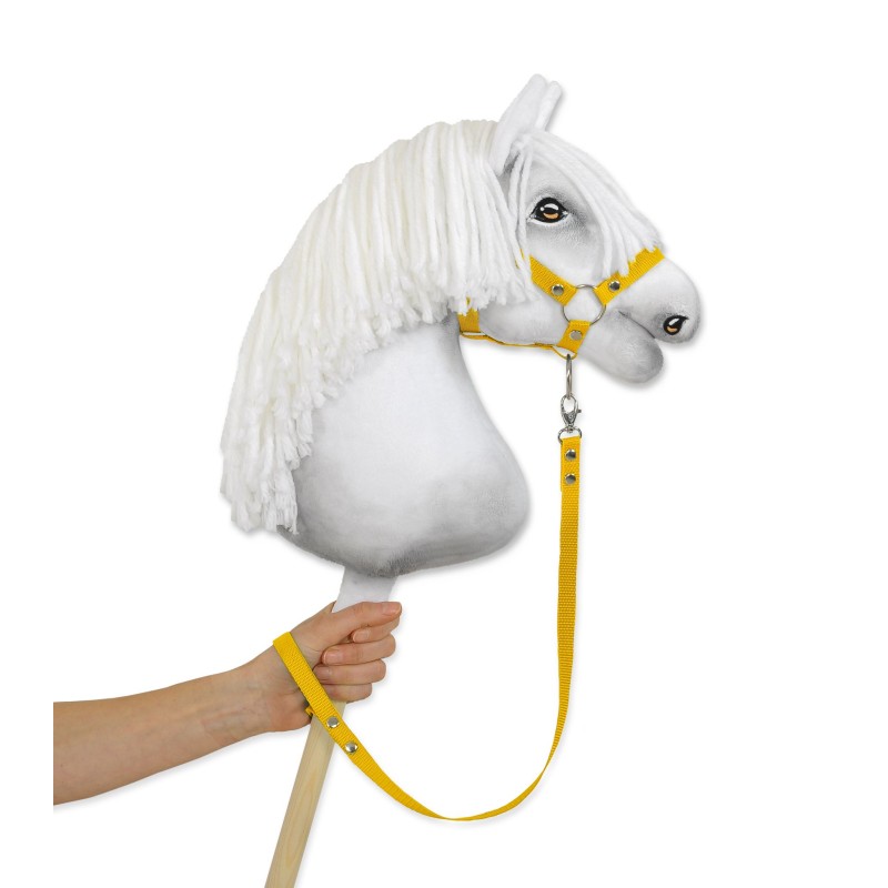 Tether for hobby horse made of webbing tape - yellow