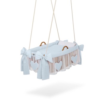 Moses Basket Hanging crib- Amelie blue