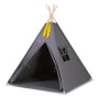 Teepees tent for kids +play mat + decorative feathers - anthracite