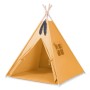 Teepee tent for kids +play mat + decorative feathers - honey yellow