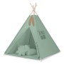 Παιδική Σκηνή - Teepee + Χαλάκι + Μαξιλάρια + Διακοσμητικά Φτερά - pastel green