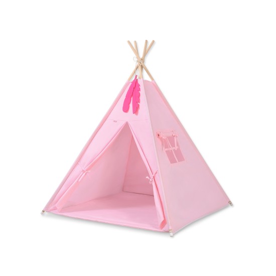 Teepee tent for kids +play mat + decorative feathers - pink Teepee tent for kids +play mat + decorative feathers - pink