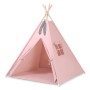 MINI Set: Teepees tent+play mat + decorative feathers - pastel pink