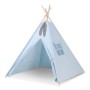 Teepee tent + decorative feathers- blau