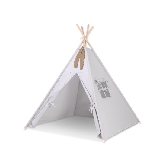 Teepee tent + decorative feathers- gray Teepee tent + decorative feathers- gray