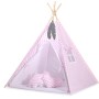 MINI Set: Teepees tent+play mat + decorative feathers - Chevron pink
