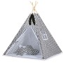 MINI Set: Teepees tent+play mat + decorative feathers - Chevron black