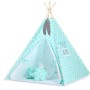 MINI Set: Teepees tent+play mat + decorative feathers- Marocco mint
