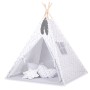 Teepee tent + decorative feathers- Grey arrows