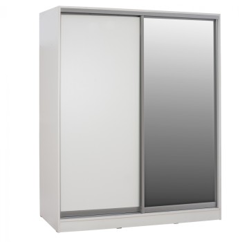 ΝΤΟΥΛΑΠΑ ADLER ΜΕΛΑΜΙΝΗΣ ΛΕΥΚΗ ΜΕ ΚΑΘΡΕΠΤΗ HM2437.03  180X60X210Υεκ.