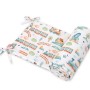 Universal bumper for cot - turquoise train