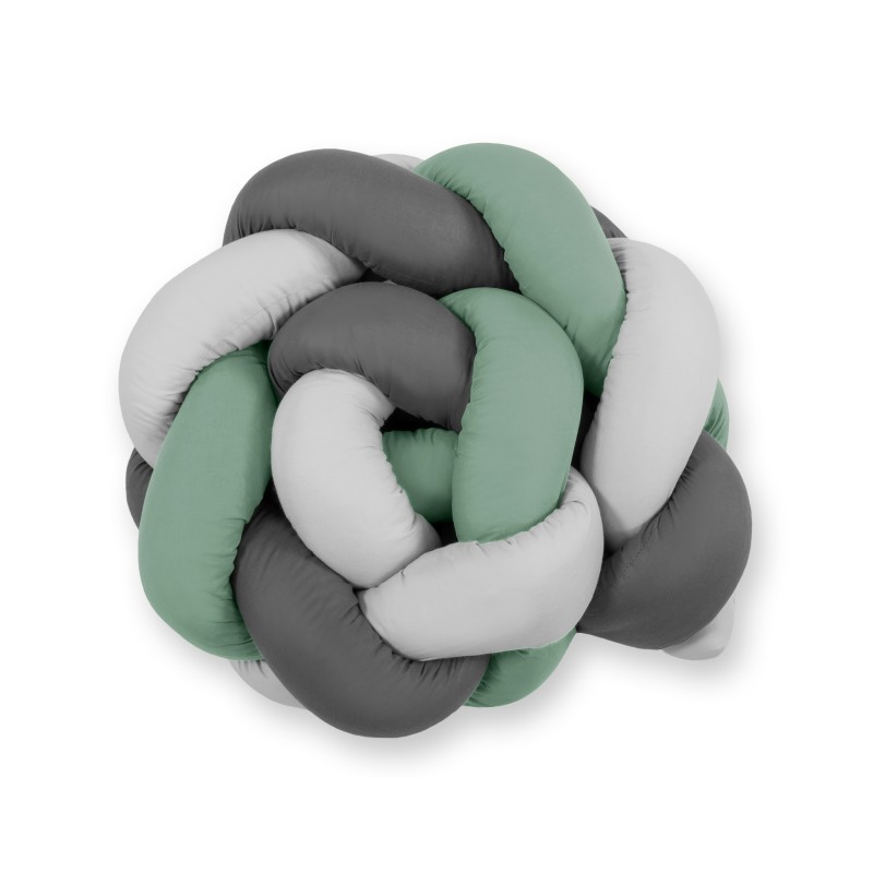 Knot bumper- pastel green - gray - anthracite