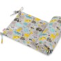 Universal bumper for cot - gray-mint animals