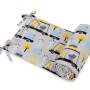 Universal bumper for cot - animals in cars gray