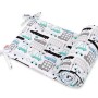 Universal bumper for cot - gray and turquoise cars