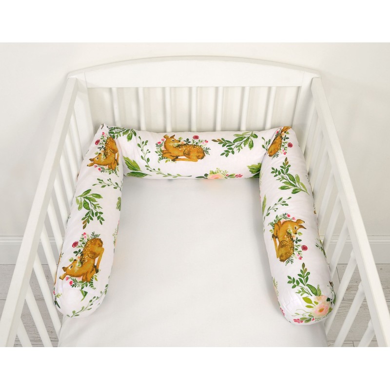 Roller bumper for baby bed - in the forest