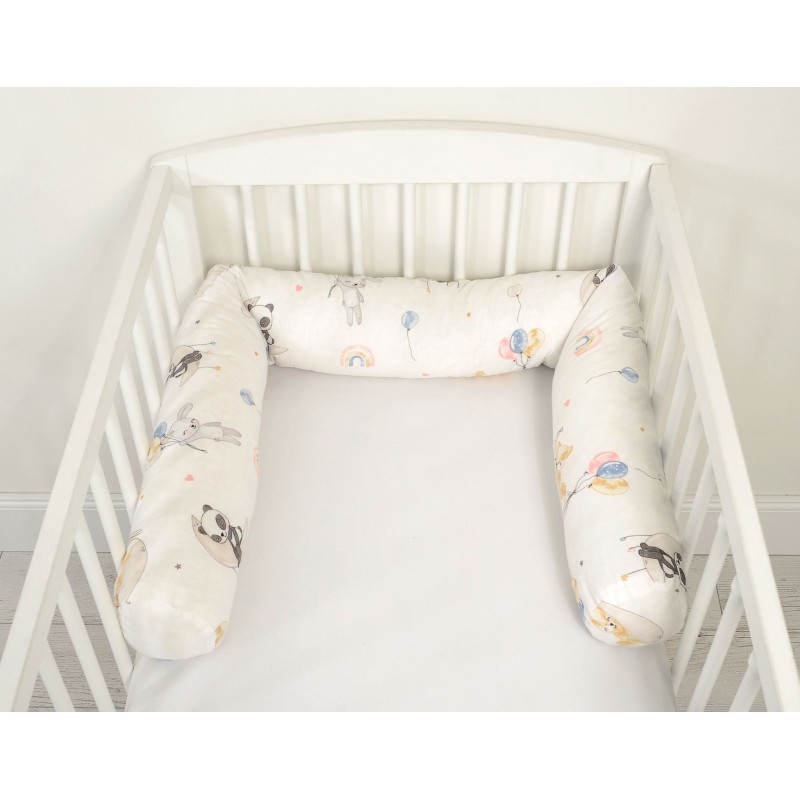Roller bumper for baby bed - balloons