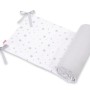Universal double-sided bumper for cot - mini gray stars/gray