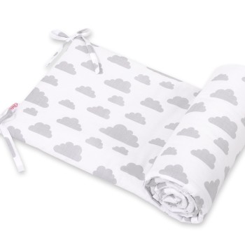 Universal bumper for cot - clouds gray