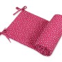 Universal bumper for cot - wine red stars
