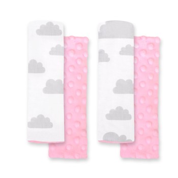 Μαξιλαράκια Ζώνης Αυτοκινήτου - clouds gray/pink