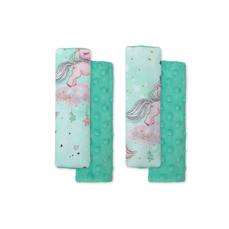 Μαξιλαράκια Ζώνης Αυτοκινήτου - unicorn mint