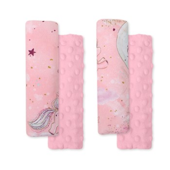 Μαξιλαράκια Ζώνης Αυτοκινήτου - unicorn pink/pink