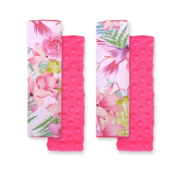 Μαξιλαράκια Ζώνης Αυτοκινήτου - hummingbirds in flowers/rosa