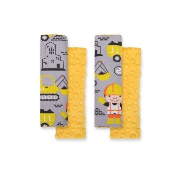 Μαξιλαράκια Ζώνης Αυτοκινήτου - yellow excavators/honey yellow