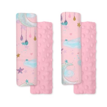 Μαξιλαράκια Ζώνης Αυτοκινήτου - moons pink