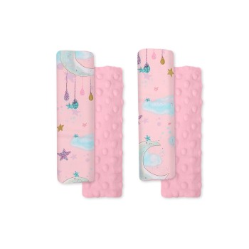 Μαξιλαράκια Ζώνης Αυτοκινήτου - moons pink