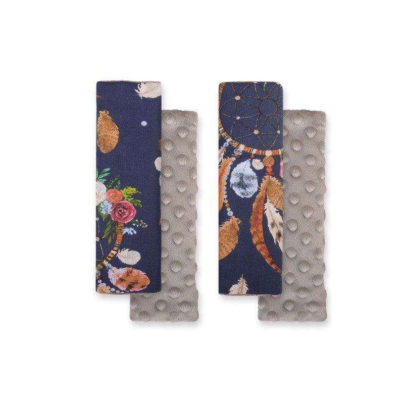 Μαξιλαράκια Ζώνης Αυτοκινήτου - dream catchers dark blue/gray brown