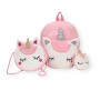 Τσάντα Πλάτης Βρεφική 3τμχ - Unicorn Pink
