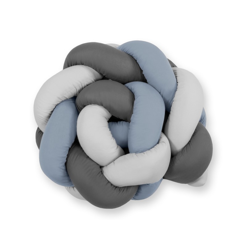 Knot bumper- pastel blue - gray - anthracite