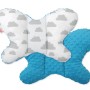 Double-sided anti shock cushion "BUTTERFLY" - clouds gray